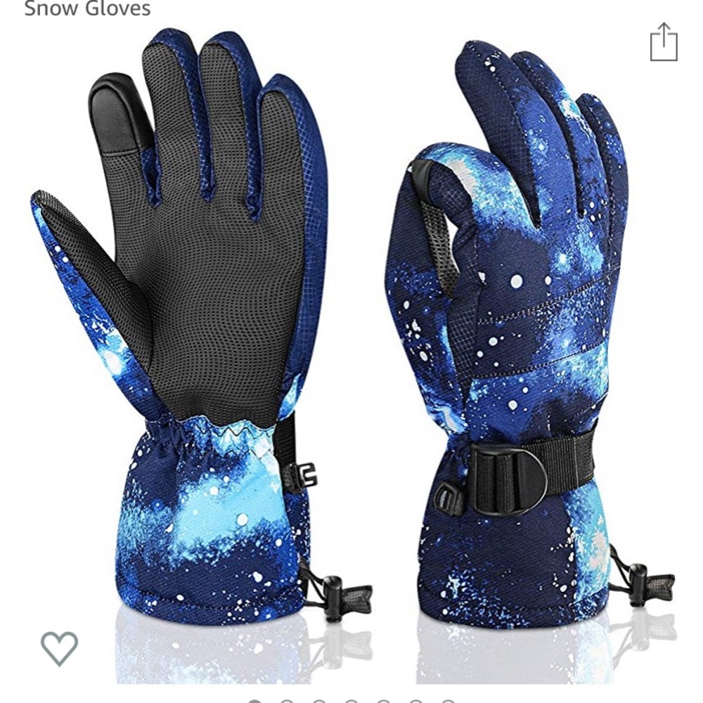 Winter Ski Gloves Blue Large Men or Women Unisex